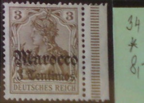 Nemecká pošta v Maroku 34 *