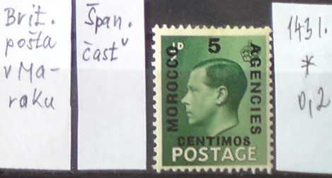 Britská pošta v Maroku 143 l. *