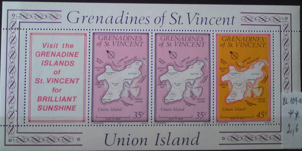 Svätovincenské Grenadiny BL 109-0 **