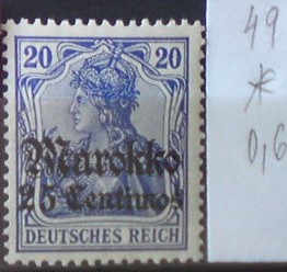 Nemecká pošta v Maroku 49 *