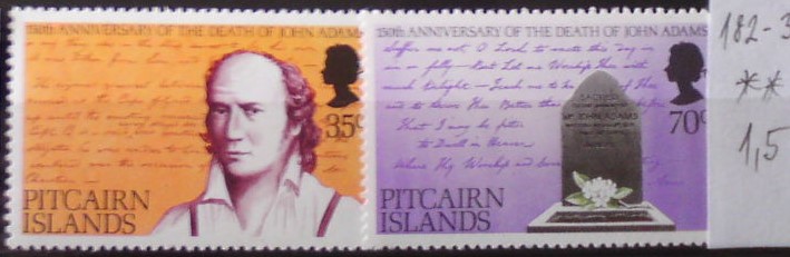 Pitkairnove ostrovy 182-3 **