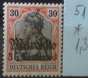 Nemecká pošta v Maroku 51 *