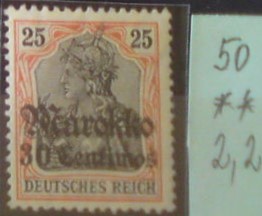Nemecká pošta v Maroku 50 **